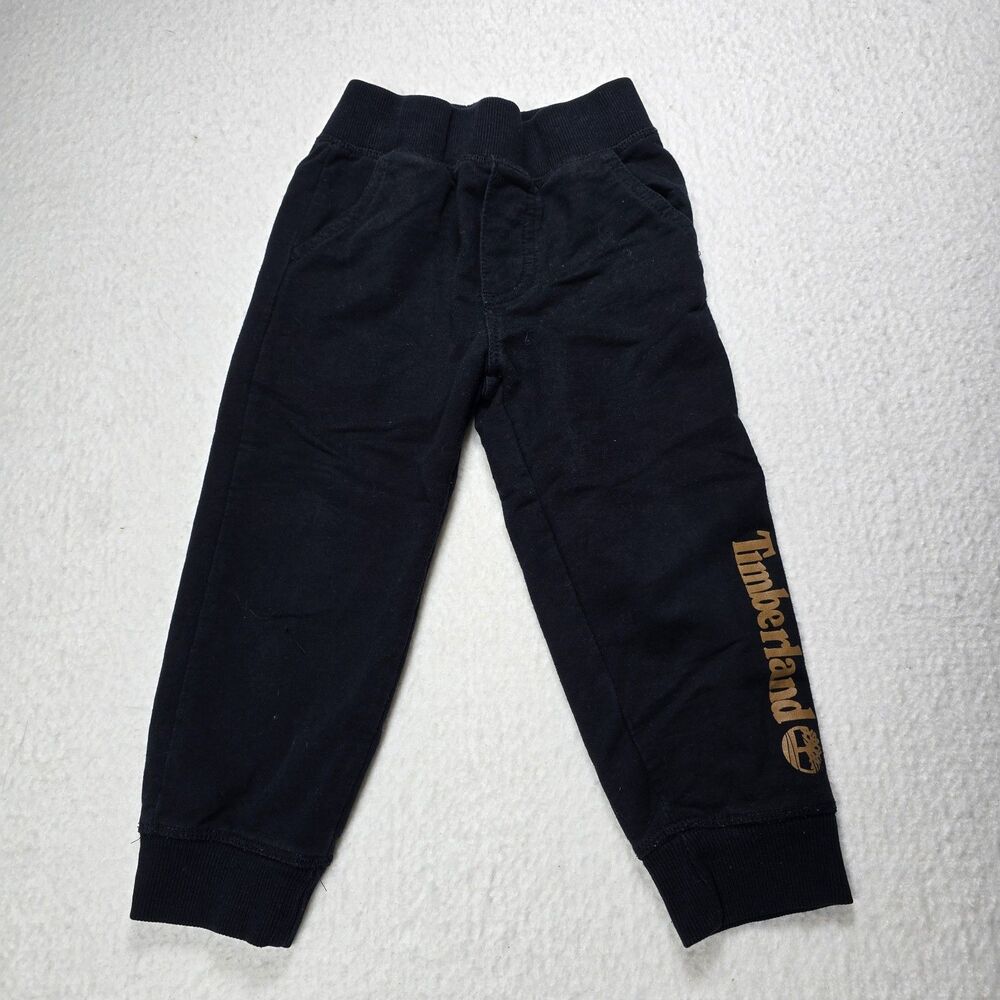 Timberland Toddler Boys Girls Unisex Black Jogger Sweatpants 3T